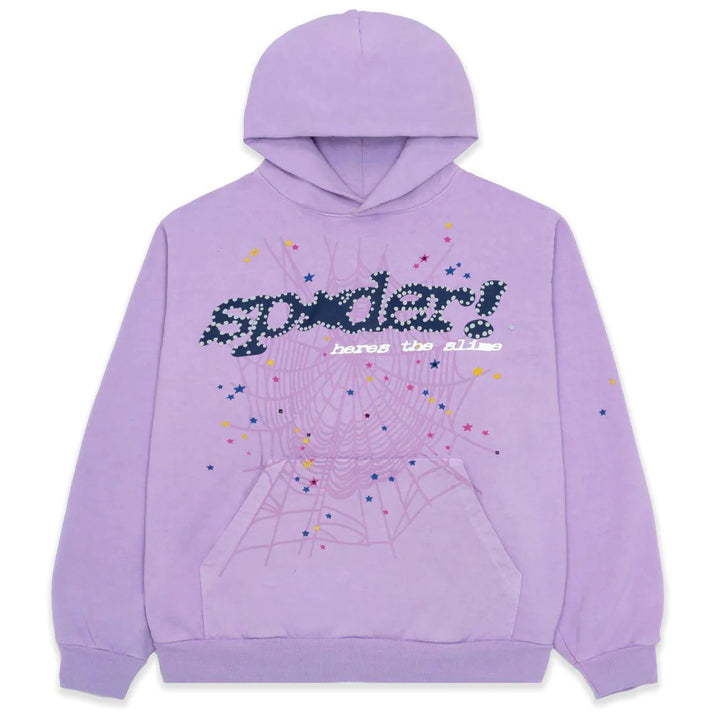 Sp5der Web Hoodie Acai Purple