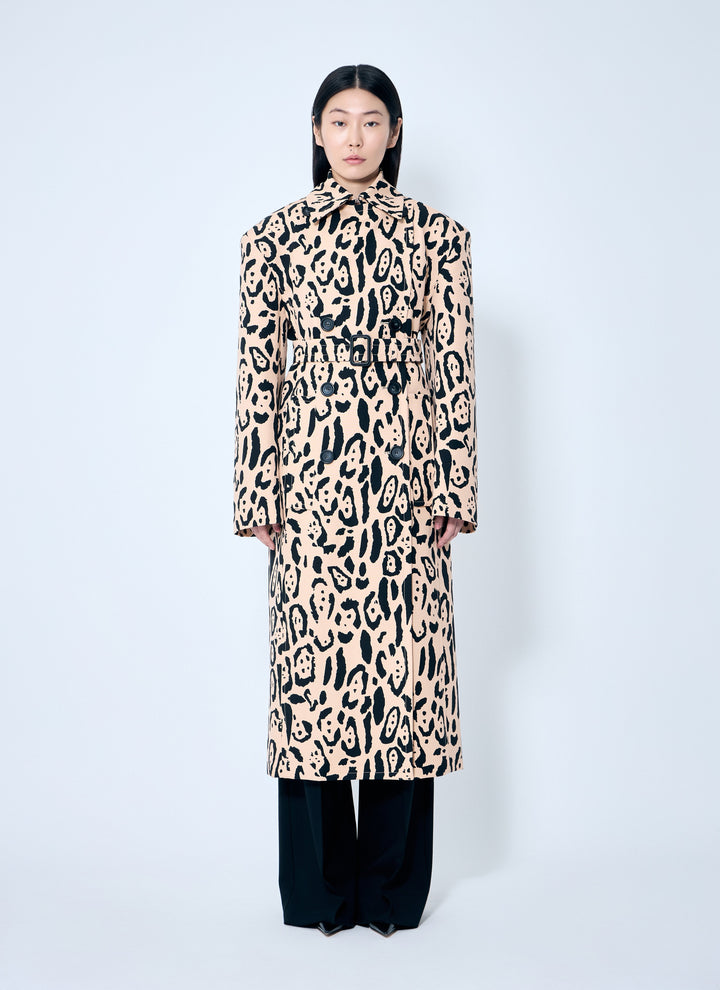 Sportmax Women Animal-Print Trench Coat