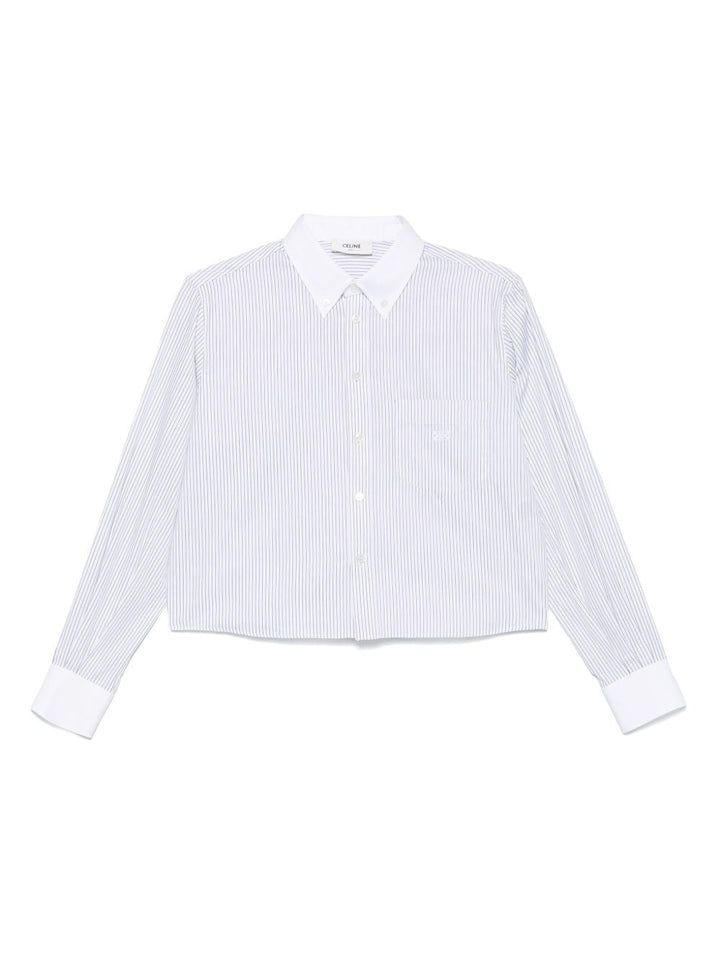 Celine Women Cotton Cropped Shirt