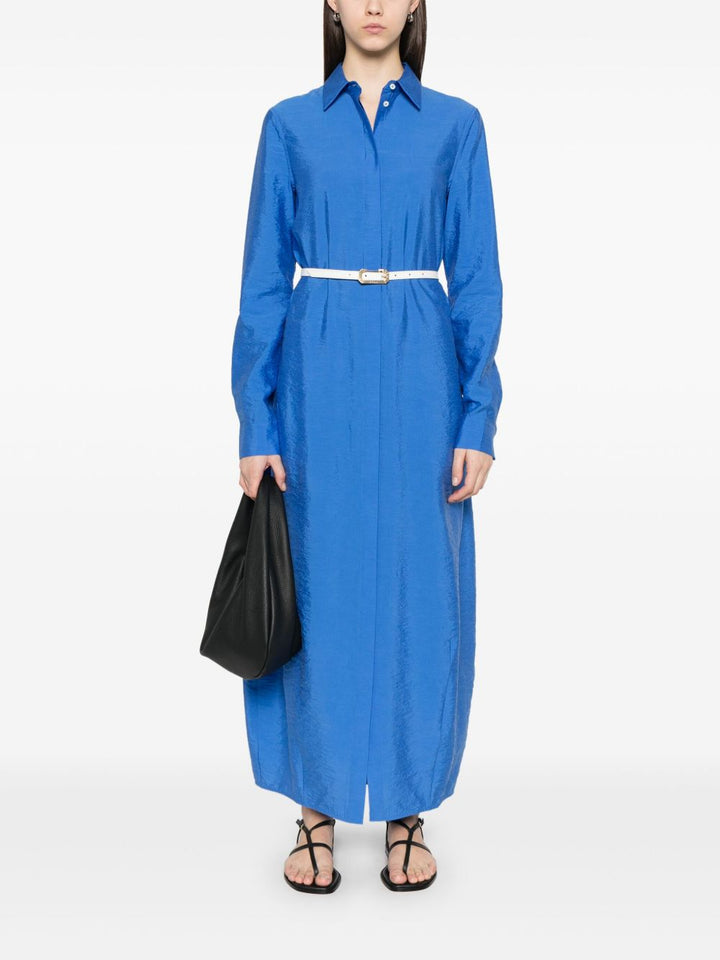 Toteme Women Blue Silk Chemisier Dress