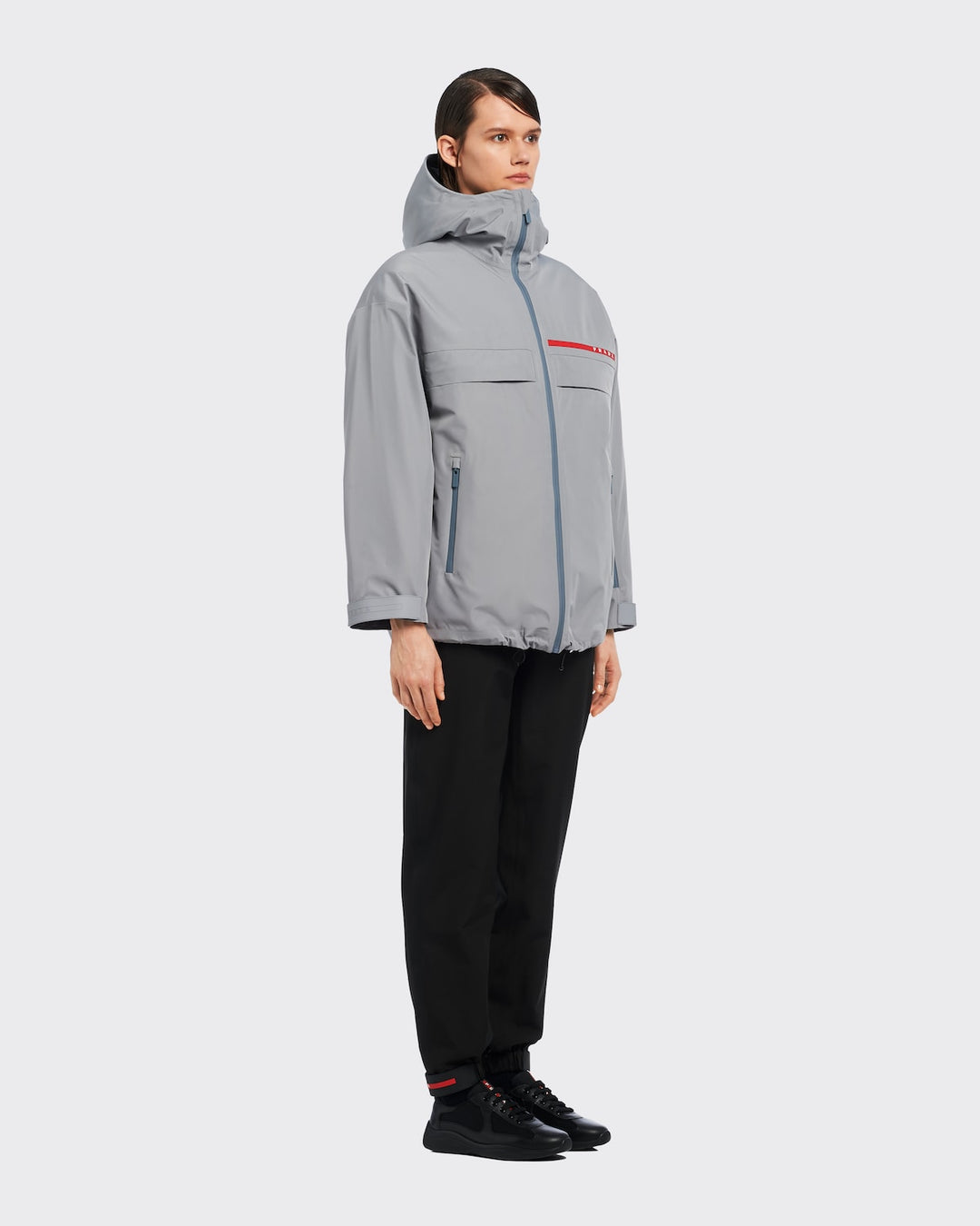 Prada Women Grey Gore-Tex® Oversize K-Way