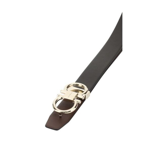 Salvatore Ferragamo Men Black Leather Belt