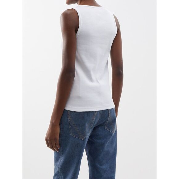 Bottega Veneta Women Scoop-Neck Ribbed Jersey Tank Top