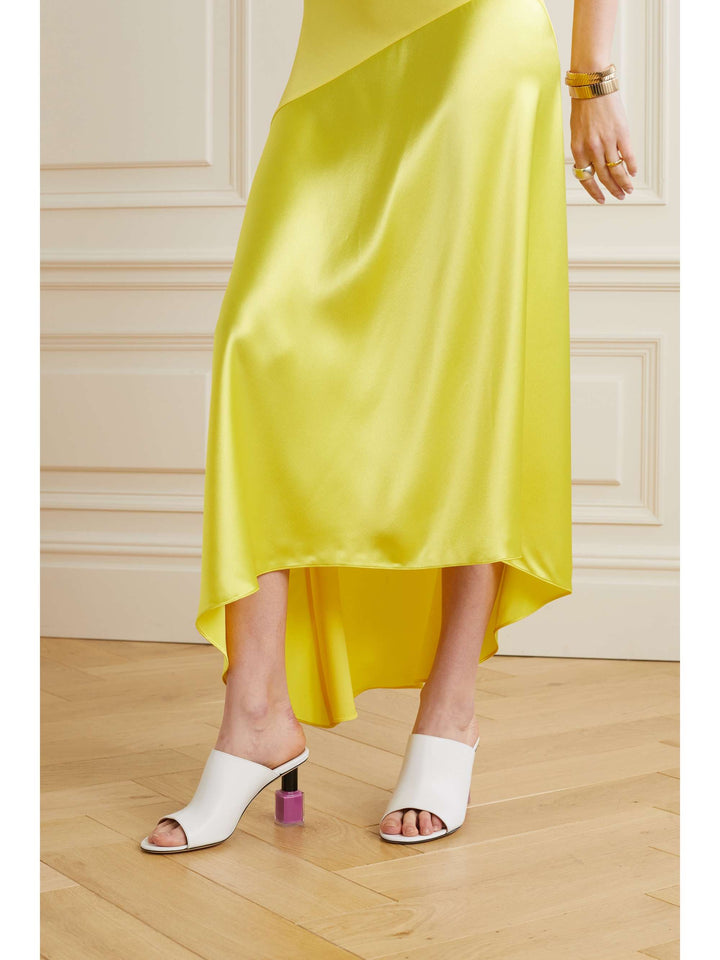 Loewe Women White Leather Nail Polish Mules