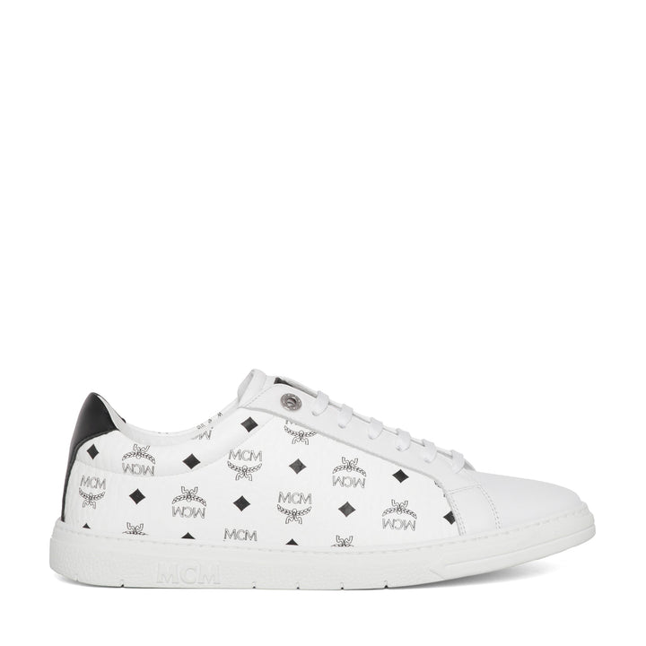 Mcm Men Printed Canvas Terrain Sneakers