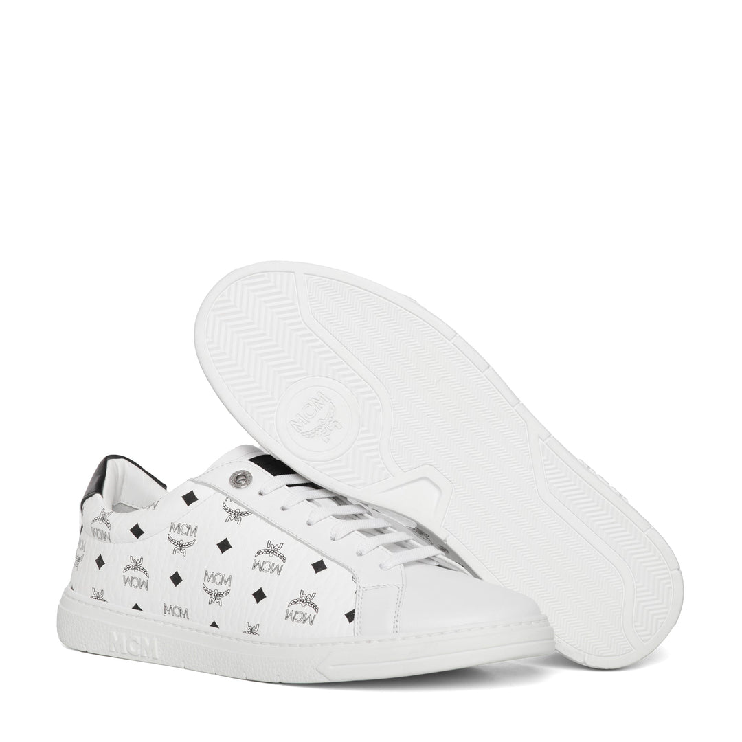 Mcm Men Printed Canvas Terrain Sneakers