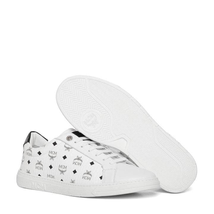 Mcm Men Printed Canvas Terrain Sneakers