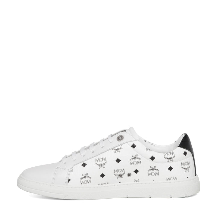 Mcm Men Printed Canvas Terrain Sneakers