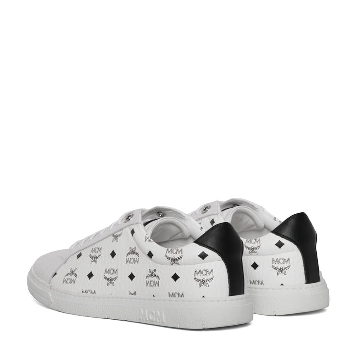 Mcm Men Printed Canvas Terrain Sneakers