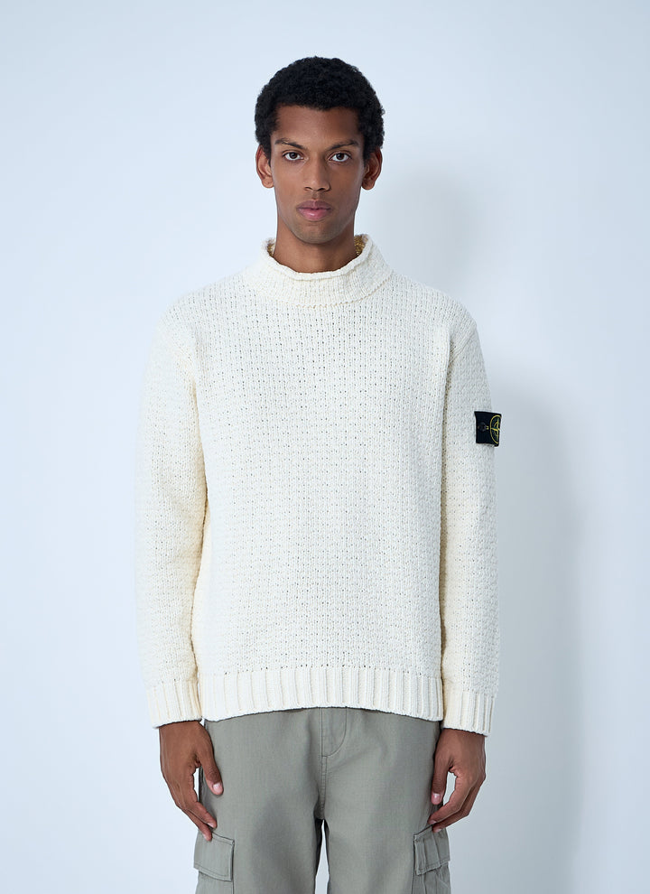 Stone Island Men Chenille Cotton Sweater