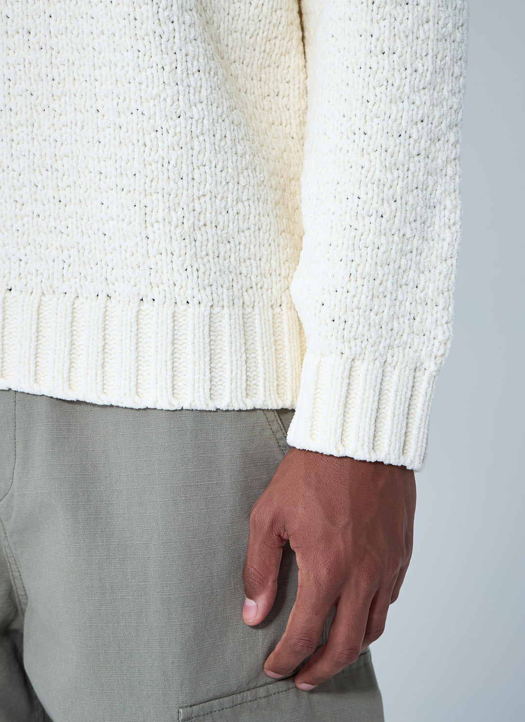 Stone Island Men Chenille Cotton Sweater