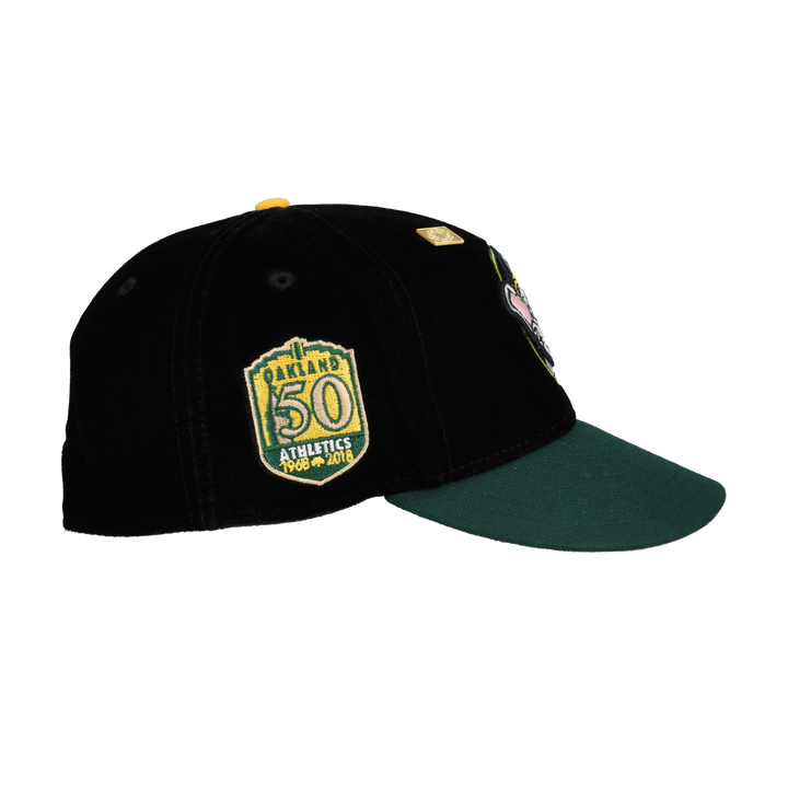 Oakland Athletics Velvet Stomper Mascot 50th Anniversary 59Fifty Fitted Hat
