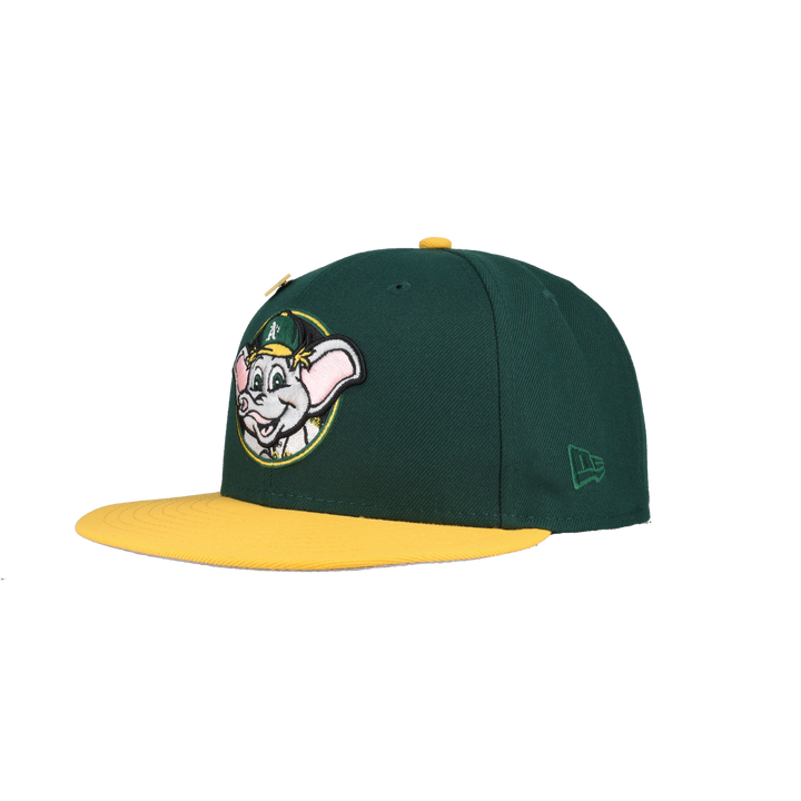 Oakland Athletics Stomper Mascot 50th Anniversary Patch 59Fifty Fitted Hat