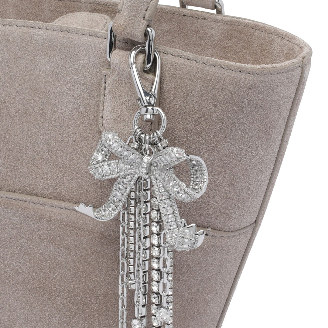 Self Portrait Women Suede Charm Tote Bag