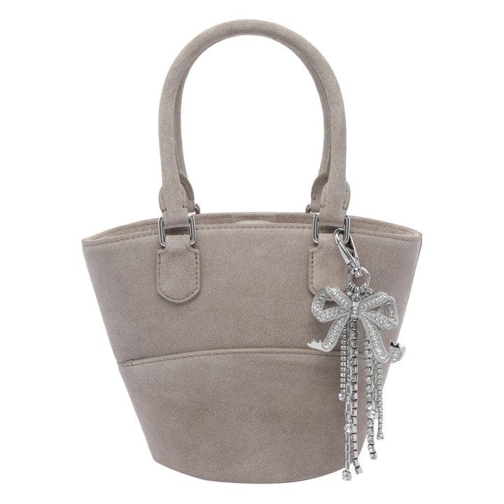 Self Portrait Women Suede Charm Tote Bag