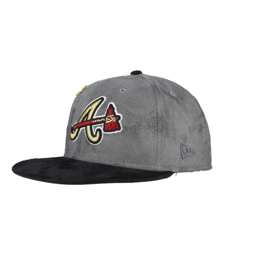 Atlanta Braves Grey Suede 2017 Inaugural Season Patch 59Fifty Fitted Hat