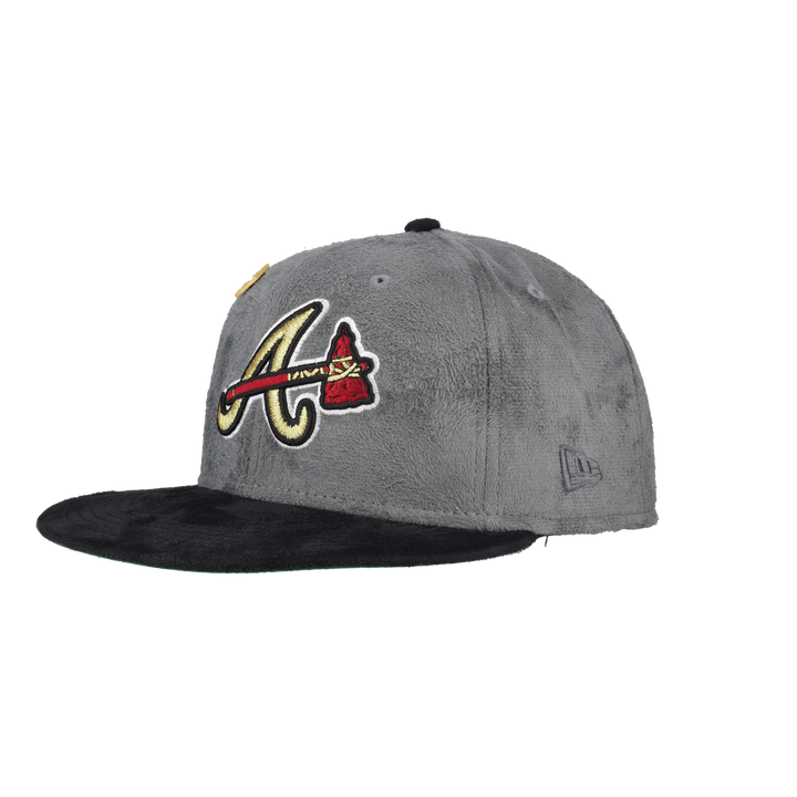 Atlanta Braves Grey Suede 2017 Inaugural Season Patch 59Fifty Fitted Hat