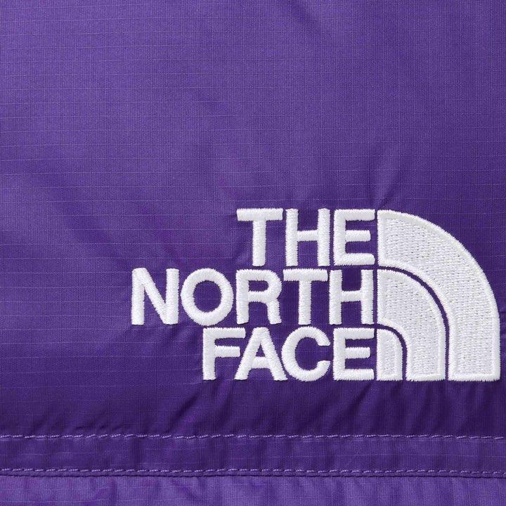 Supreme The North Face Split Nuptse Jacket Tan / Purple