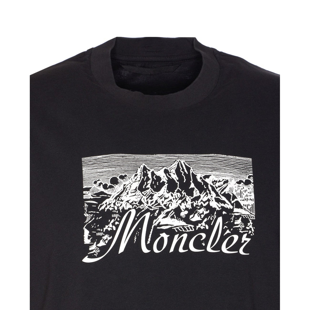 Moncler Men T-Shirt With Mountain Logo