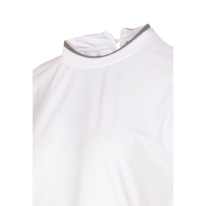 Brunello Cucinelli Women T-Shirt With Precious Faux Layering