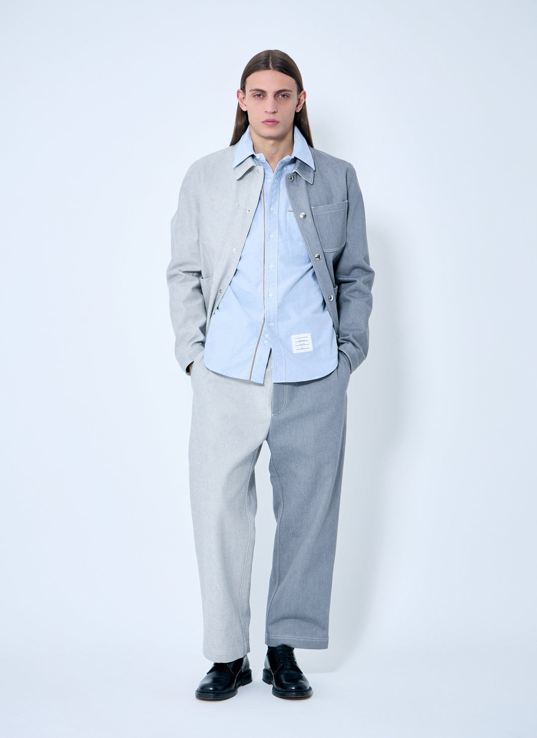 Thom Browne Men Constrast Tailored Pants