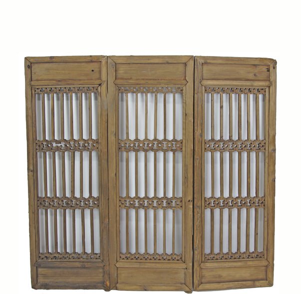 Three Antique Chinese Wood Screen Panels – STORE 7994