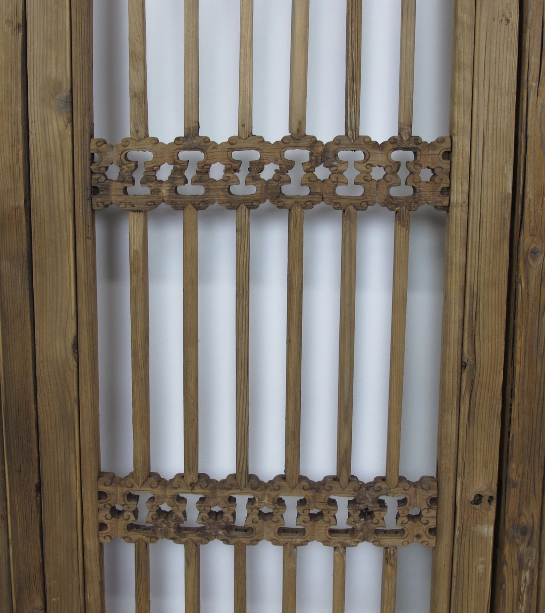 Three Antique Chinese Wood Screen Panels