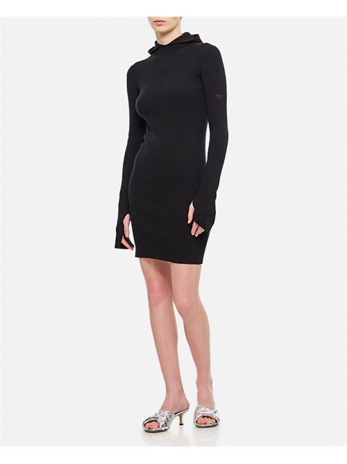 Fendi Women Wool Silk Ribs Mini Dress