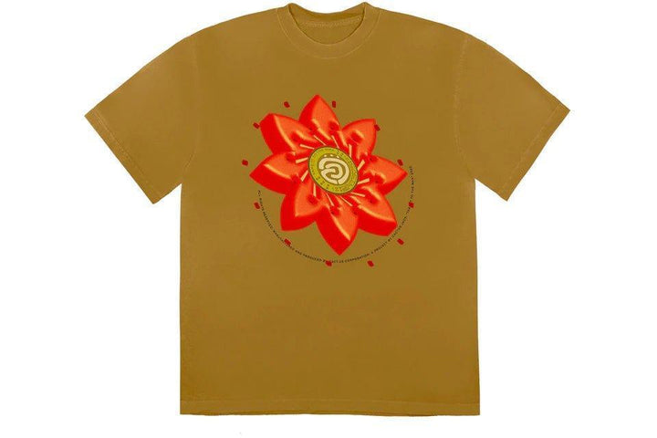 Travis Scott Cactus Jack Flower T-shirt Gold