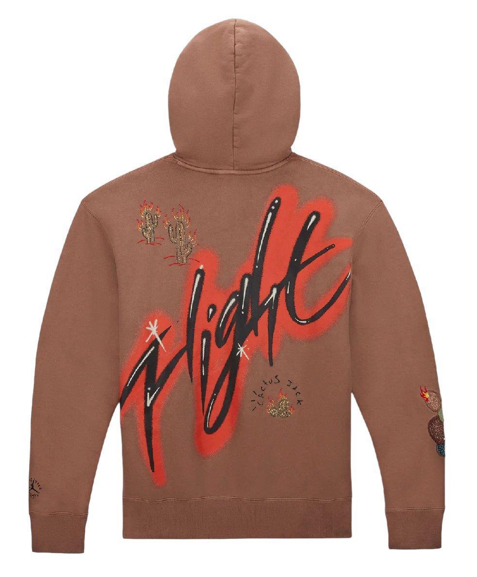 Travis Scott x Jordan Flight Graphic Hoodie Archaeo Brown