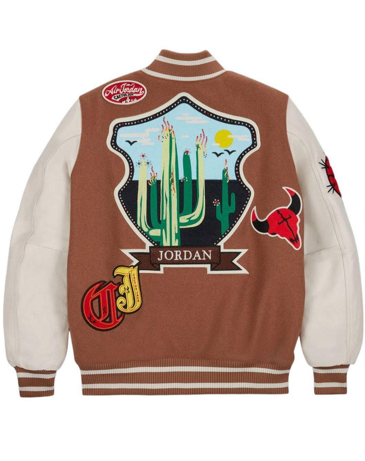 Travis Scott x Jordan Varsity Jacket Antique Brown