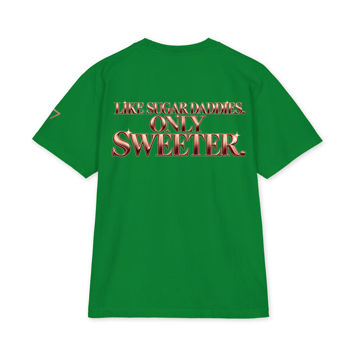S7 Sugar Mommas graphic T-shirt with rose-gold “SUGAR MOMMAS” lettering on the front and “LIKE SUGAR DADDIES. ONLY SWEETER.” on the back.