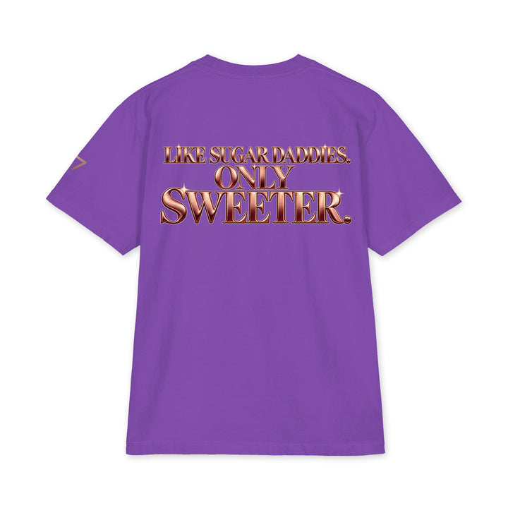 S7 Sugar Mommas graphic T-shirt with rose-gold “SUGAR MOMMAS” lettering on the front and “LIKE SUGAR DADDIES. ONLY SWEETER.” on the back.