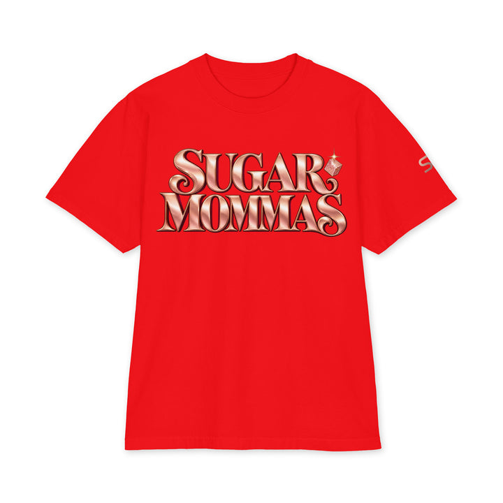 S7 Sugar Mommas graphic T-shirt with rose-gold “SUGAR MOMMAS” lettering on the front and “LIKE SUGAR DADDIES. ONLY SWEETER.” on the back.