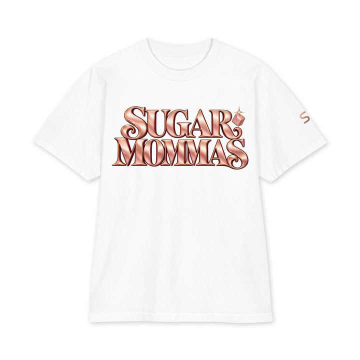 S7 Sugar Mommas graphic T-shirt with rose-gold “SUGAR MOMMAS” lettering on the front and “LIKE SUGAR DADDIES. ONLY SWEETER.” on the back.