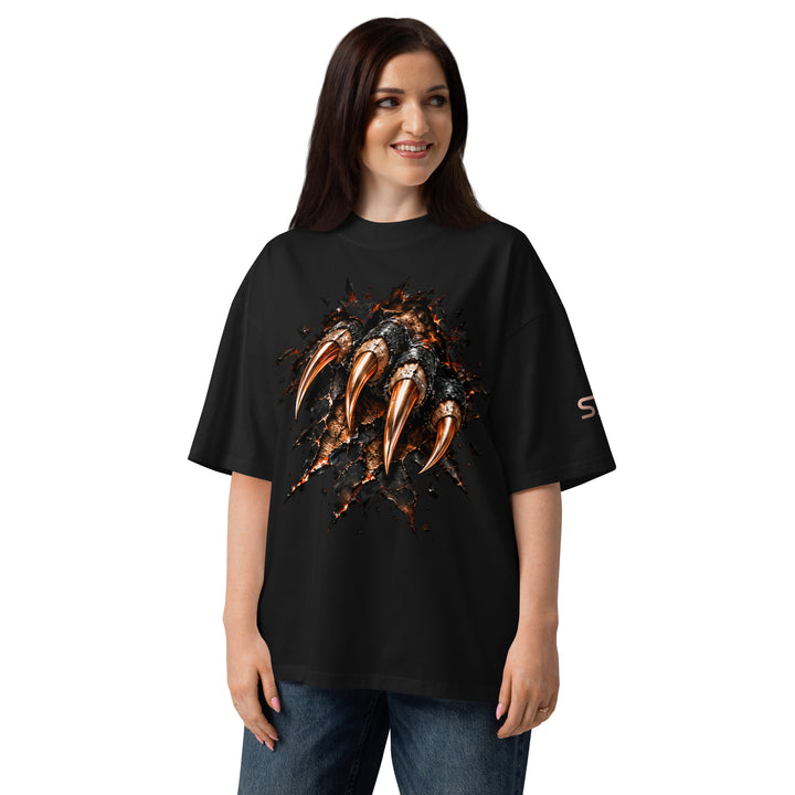 NEVER MEANT TO STAY BURIED Prehistoric Claw T-Shirt | S7 front view black