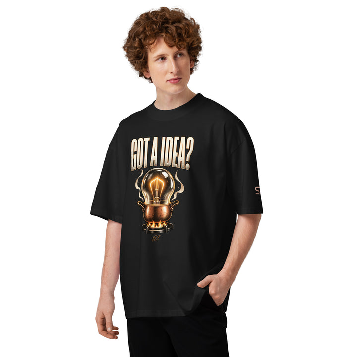 S7 “Got A Idea? Let It Cook” Graphic T-Shirt featuring lit bulb in a pot design.