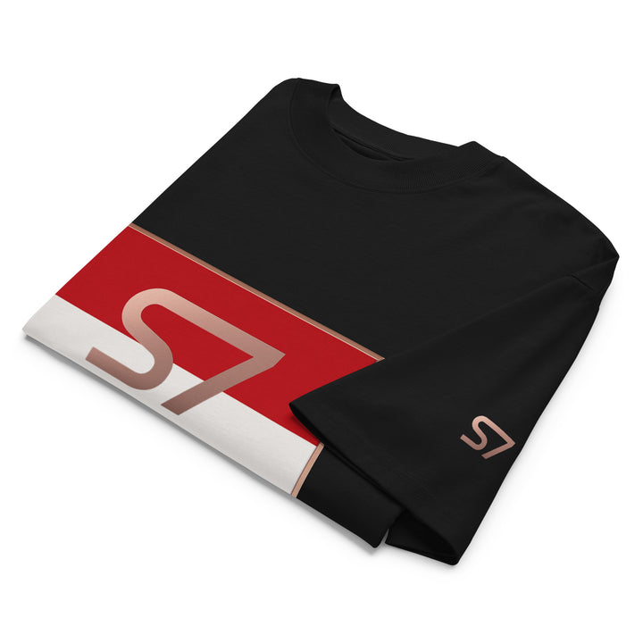 S7 Monaco Red &amp; White Oversized T-Shirt | STORE 7994