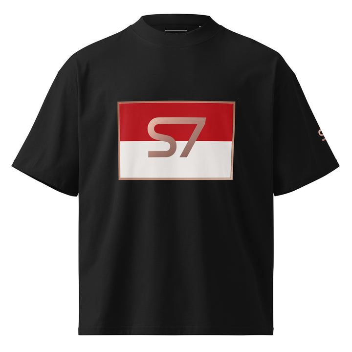 S7 Monaco Red &amp; White Oversized T-Shirt | STORE 7994
