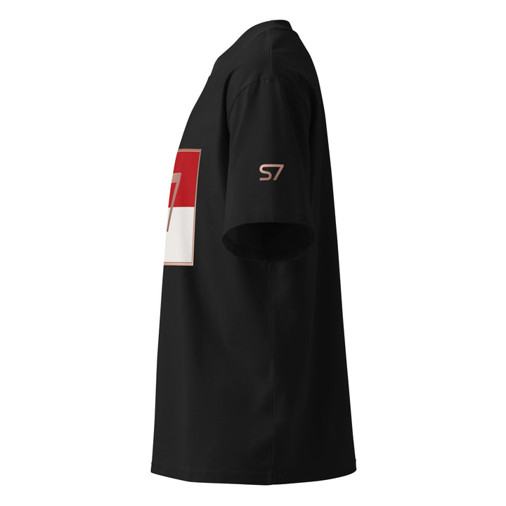 S7 Monaco Red &amp; White Oversized T-Shirt | STORE 7994