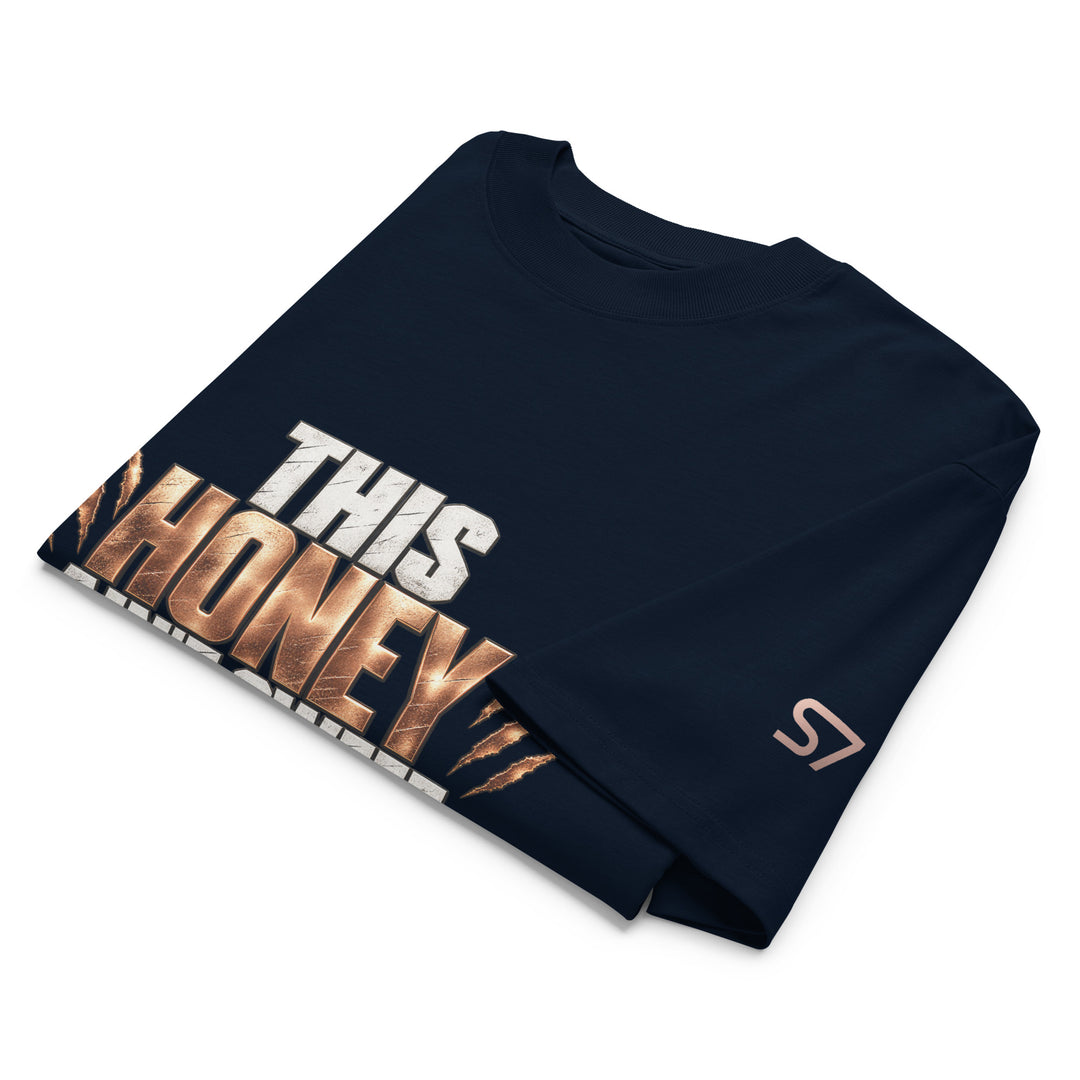 THIS HONEY AIN’T SWEET Honey Badger T-Shirt | S7 table top view