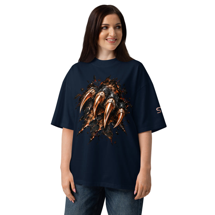 NEVER MEANT TO STAY BURIED Prehistoric Claw T-Shirt | S7 front navy