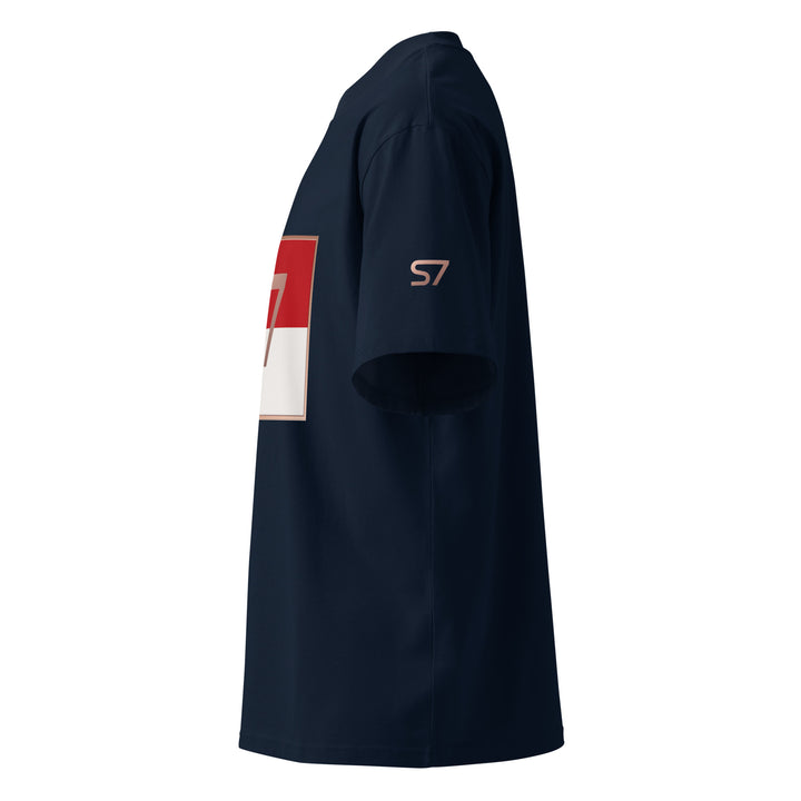 S7 Monaco Red &amp; White Oversized T-Shirt | STORE 7994