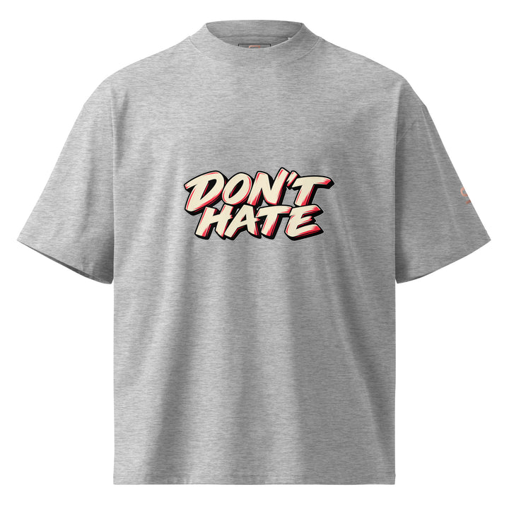 S7 Don’t Hate, Hydrate graphic T-shirt with bold “DON’T HATE” lettering on the front and a watermelon beneath “HYDRATE” on the back.