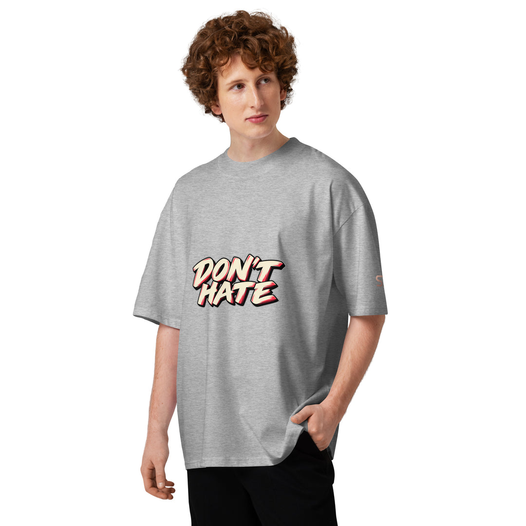 S7 Don’t Hate, Hydrate graphic T-shirt with bold “DON’T HATE” lettering on the front and a watermelon beneath “HYDRATE” on the back.