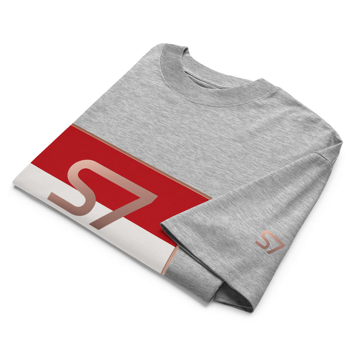 S7 Monaco Red &amp; White Oversized T-Shirt | STORE 7994