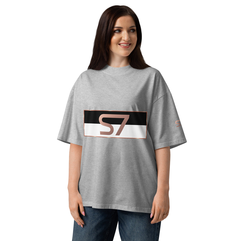 S7 Monaco Noir & White Organic Oversized T-Shirt