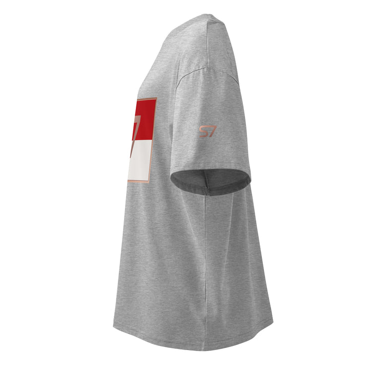 S7 Monaco Red &amp; White Oversized T-Shirt | STORE 7994