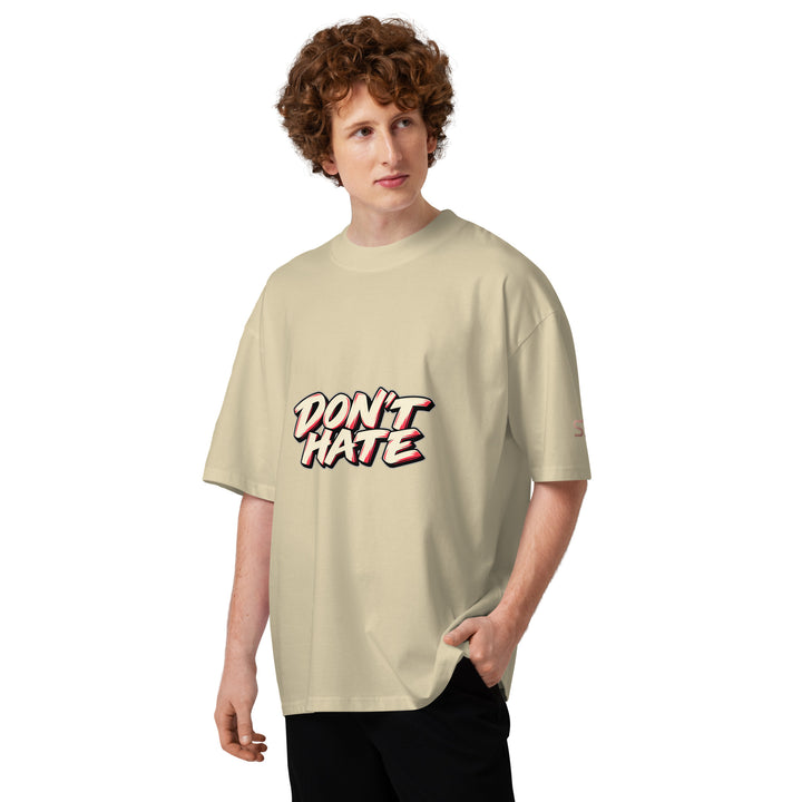 S7 Don’t Hate, Hydrate graphic T-shirt with bold “DON’T HATE” lettering on the front and a watermelon beneath “HYDRATE” on the back.
