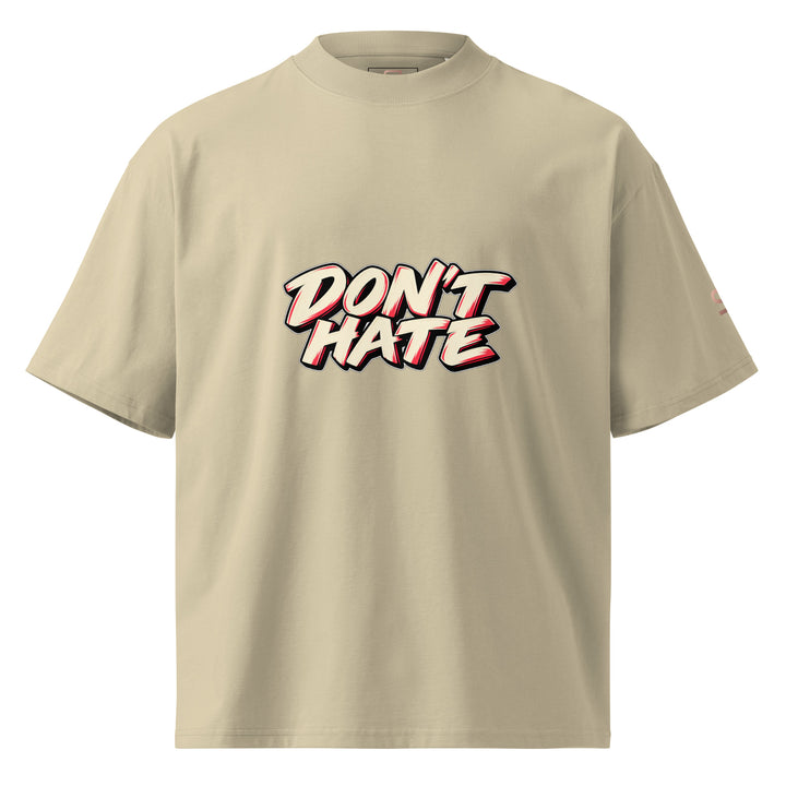 S7 Don’t Hate, Hydrate graphic T-shirt with bold “DON’T HATE” lettering on the front and a watermelon beneath “HYDRATE” on the back.